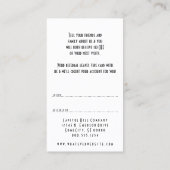 verwijs een vriend barber punk calavera aanbevelingskaartje (Achterkant)