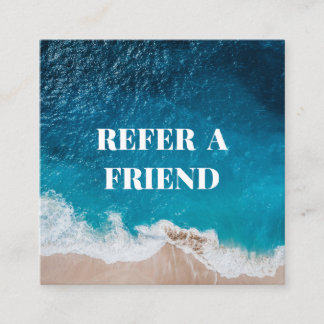 Verwijs een vriend Beach-thema Promo Kaart