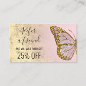 Verwijs een vriend Butterfly logo Visitekaartje (Voorkant)