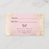 Verwijs een vriend Butterfly logo Visitekaartje (Achterkant)