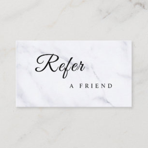 Verwijs een vriend Elegante zakelijke professional Aanbevelingskaartje