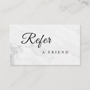 Verwijs een vriend Elegante zakelijke professional Aanbevelingskaartje