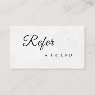 Verwijs een vriend Elegante zakelijke professional Aanbevelingskaartje
