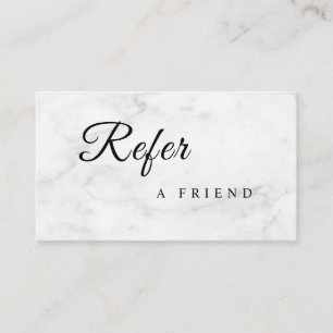 Verwijs een vriend Elegante zakelijke professional Aanbevelingskaartje