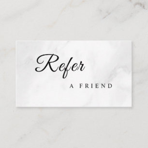 Verwijs een vriend Elegante zakelijke professional Aanbevelingskaartje