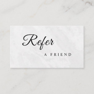 Verwijs een vriend Elegante zakelijke professional Aanbevelingskaartje