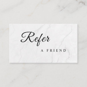 Verwijs een vriend Elegante zakelijke professional Aanbevelingskaartje