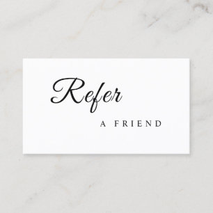 Verwijs een vriend Elegante zakelijke professional Aanbevelingskaartje