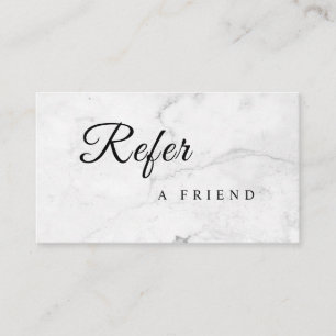 Verwijs een vriend Elegante zakelijke professional Aanbevelingskaartje