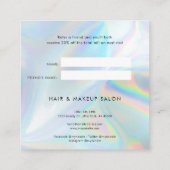 Verwijs een vriend holografische schoonheid en mak aanbevelingskaartje (Achterkant)