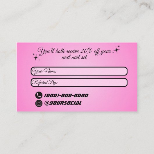 Verwijs een vriend Kaart Visitekaartje (Achterkant)