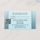 Verwijs een Vriend Logo QR Code Foto Hond Walker Aanbevelingskaartje (Achterkant)