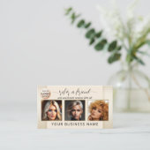 Verwijs een vriend Logo QR Code fotoportfolio Aanbevelingskaartje (Staand voorkant)