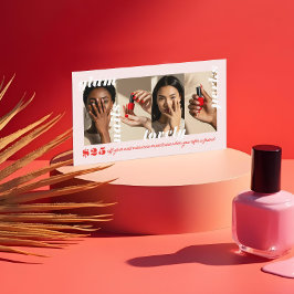 Verwijs een vriend Modern Bold Photo Collage Refer Visitekaartje