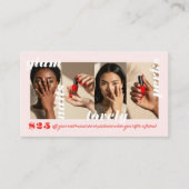 Verwijs een vriend Modern Bold Photo Collage Refer Visitekaartje (Voorkant)