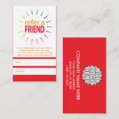 verwijs een vriend rainbowBurst Aanbevelingskaartje (Voorkant / Achterkant)