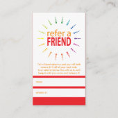 verwijs een vriend rainbowBurst Aanbevelingskaartje (Voorkant)