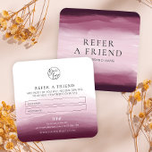 Verwijs een vriend Rode Waterverf Schoonheidssalon Aanbevelingskaartje