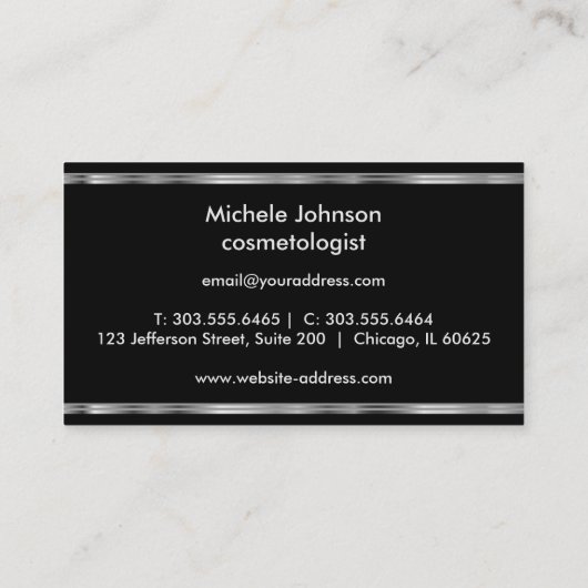 Verwijs een Vriend - Roze Glitter - Zilveren Verwi Aanbevelingskaartje (Achterkant)