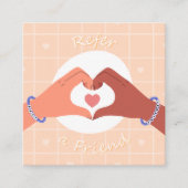 Verwijs een vriend Roze Hart Schattigee Handen Ill Aanbevelingskaartje (Voorkant)