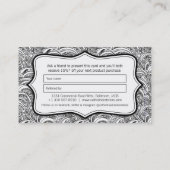 Verwijs een vriend schoonheid of mode paisley mono visitekaartje (Achterkant)