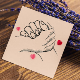 Verwijs een vriend trendy licht perzik pastels har aanbevelingskaartje