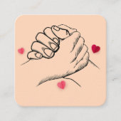 Verwijs een vriend trendy licht perzik pastels har aanbevelingskaartje (Voorkant)