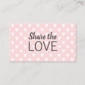 Verwijs een vriend trendy modern roze visitekaartj visitekaartje (Voorkant)