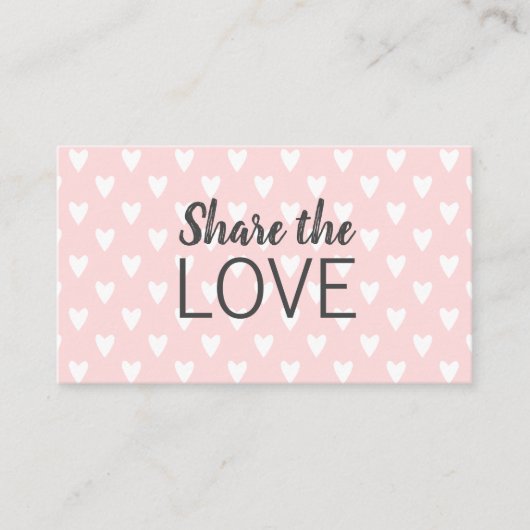 Verwijs een vriend trendy modern roze visitekaartj visitekaartje (Voorkant)