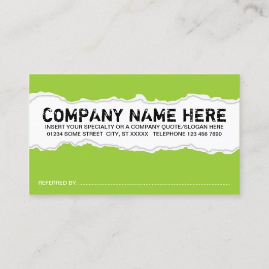 verwijs een vriendenpagina scheurt (kleur klantger aanbevelingskaartje (Achterkant)