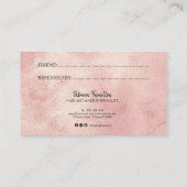 Verwijs een vriendschappelijke stijlvolle blush Fo Visitekaartje (Achterkant)