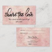 Verwijs een vriendschappelijke stijlvolle blush Fo Visitekaartje (Voorkant / Achterkant)