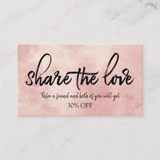 Verwijs een vriendschappelijke stijlvolle blush Fo Visitekaartje (Voorkant)