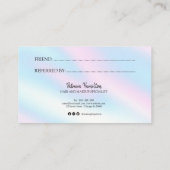 Verwijs een vriendschappelijke stijlvolle holograf visitekaartje (Achterkant)