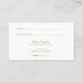 Verwijs een vriendschappelijke stijlvolle kalligra visitekaartje (Achterkant)