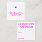 Verwijs naar een vriend Heart Square Aanbevelingskaartje (Voorkant / Achterkant)