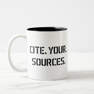 verwijs uw bronnen tweekleurige koffiemok