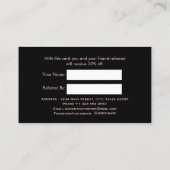 Verwijskaart Rose Goud Marmer Schoonheidssalon Aan Aanbevelingskaartje (Achterkant)