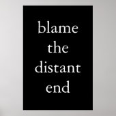 verwijt het verre einde poster (Voorkant)