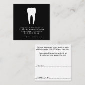 verwijzend tandarts vierkant aanbevelingskaartje (Voorkant / Achterkant)