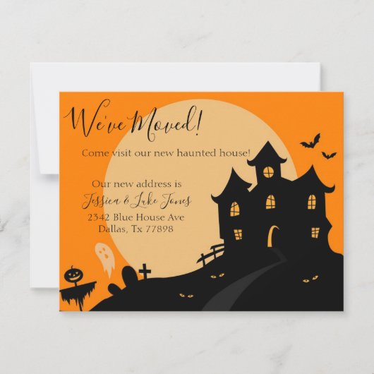 Verwijzende aankondiging Gehaunted House Halloween (Voorkant)