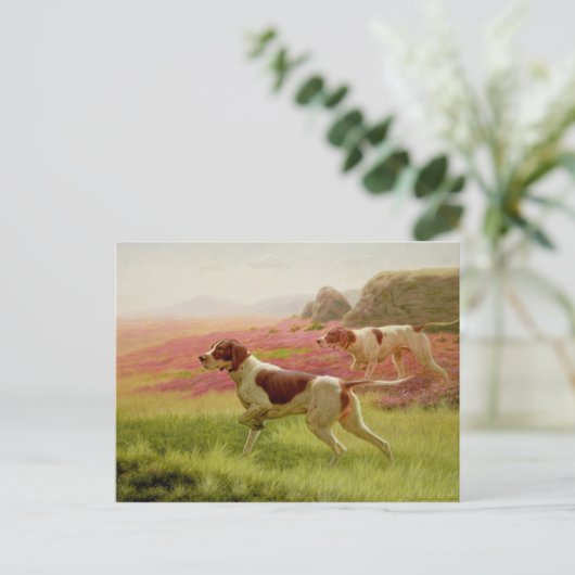 Verwijzers in een landschap, 19e eeuw briefkaart (Staand voorkant)