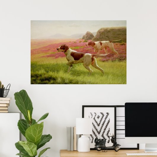 Verwijzers in een landschap, 19e eeuw poster (Thuiskantoor)