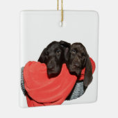 Verwijzers in een mand keramisch ornament (Rechts)