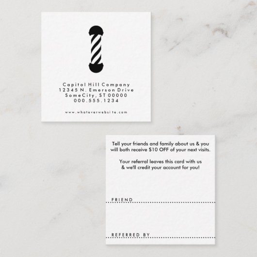 verwijzing barbershop plein (Voorkant / Achterkant)