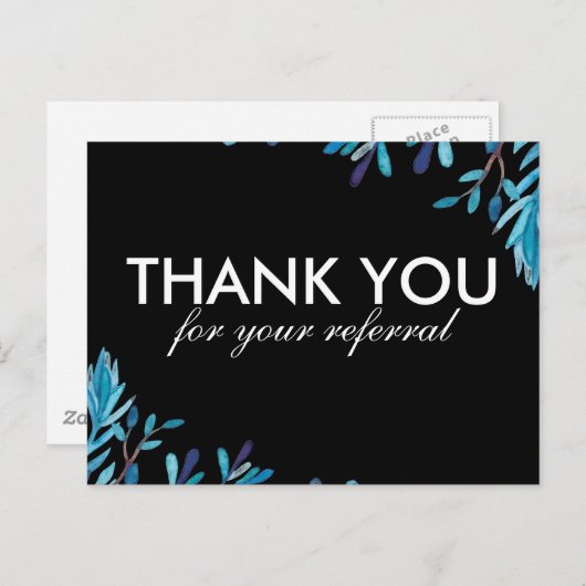 VERWIJZING BEDANKT U BRIEFKAART (Voorkant / Achterkant)