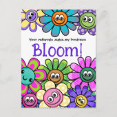 Verwijzing Bloom Zomer Bloem Vastgoed Marketing Briefkaart (Voorkant)