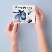 Verwijzing boerderij koe onroerend goed marketing  flyer (Hand)