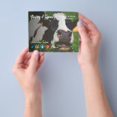 Verwijzing boerderij koe onroerend goed marketing  flyer (Hand)