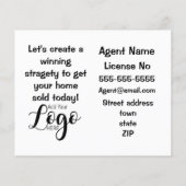 Verwijzing boerderij koe onroerend goed marketing  flyer (Achterkant)